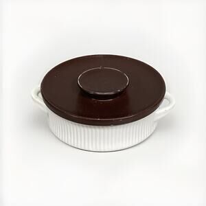 Vintage Thomas Flammfest Oven Casserole Dish with Brown Lid - Made In Germany